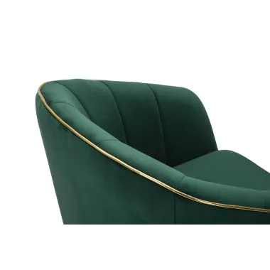 Fotel PARIS Zielony/Złoty 62 58 78 cm